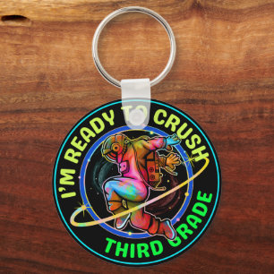 I'm ready to crush third grade key ring