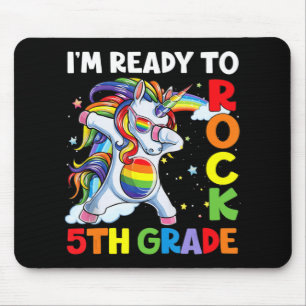 I'm Ready To Rock 5th Grade Back To School Unicorn Mouse Pad