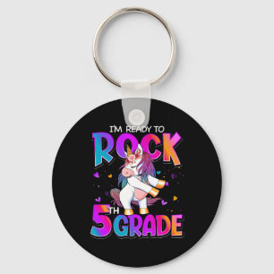 I'm Ready To Rock 5th Grade Unicorn Back To School Key Ring