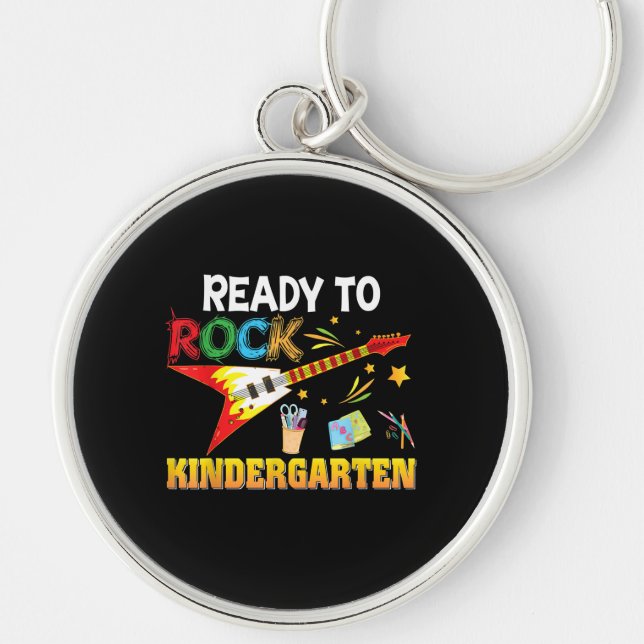 I'm Ready To Rock Kindergarten Back To School Key Ring (Front)