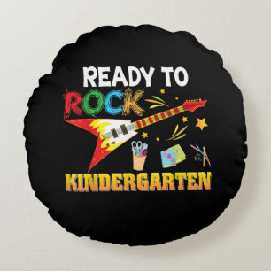 I'm Ready To Rock Kindergarten Back To School Round Cushion