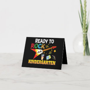 I'm Ready To Rock Kindergarten Back To School Thank You Card