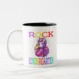 I'm Ready To Rock Kindergarten Back To School Two-Tone Coffee Mug