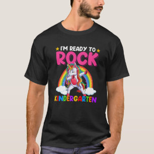 I'm Ready To Rock Kindergarten Unicorn Back To Sch T-Shirt