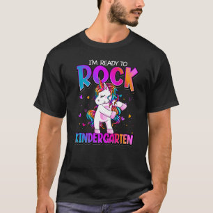 I'm Ready To Rock Kindergarten Unicorn Back To Sch T-Shirt