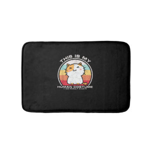 I'm really a cat, funny human costume women men bath mat