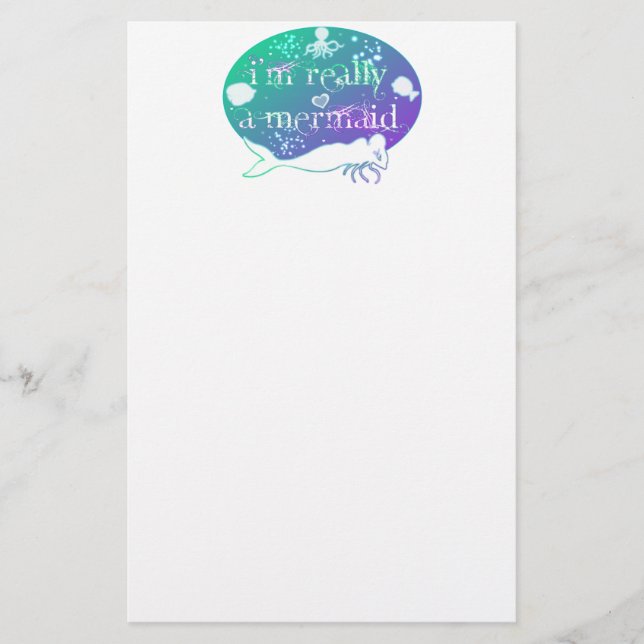 "I'm really a Mermaid" stationary Stationery (Front)