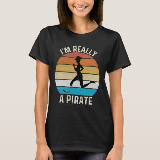 I'm Really A Pirate Funny Amputee Girl Daughter T-Shirt