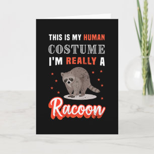 I'm really a Racoon Funny Halloween Gift Card