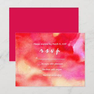 I'M RED WATERCOLOR Bat Mitzvah Invitation