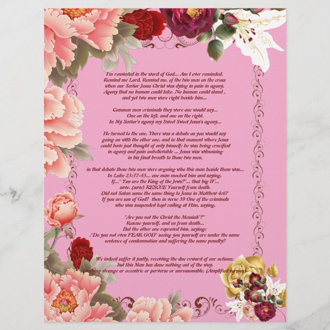 I'm Reminded Writings  Personalised Paper (Front)