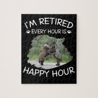 I'm retired every hour is happy hour jigsaw puzzle