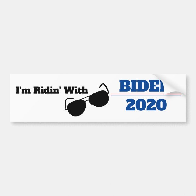 I'm Ridin' With Biden 2020 Bumper Sticker (Front)