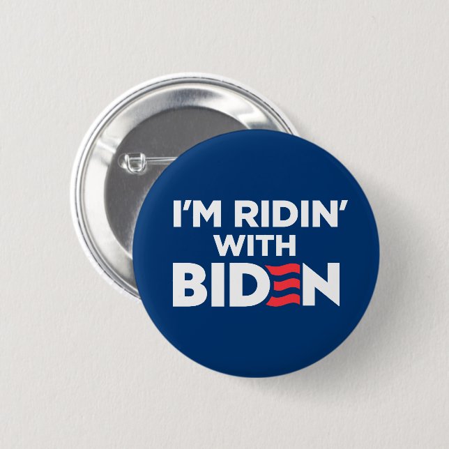 I'm Ridin With Biden 2024 6 Cm Round Badge (Front & Back)