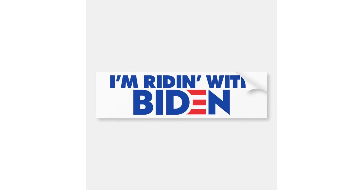 I'm Ridin' With Biden 2024 Bumper Sticker Zazzle