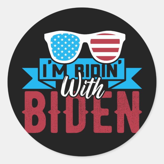 I'm Ridin With Biden Classic Round Sticker (Front)