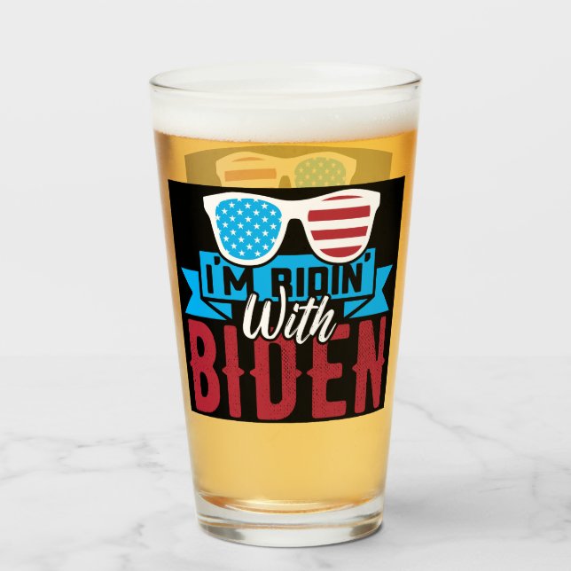 I'm Ridin With Biden Glass (Front Filled)