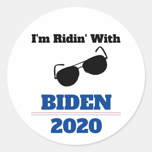 I'm Ridin' with Biden in 2020 Classic Round Sticker (Front)