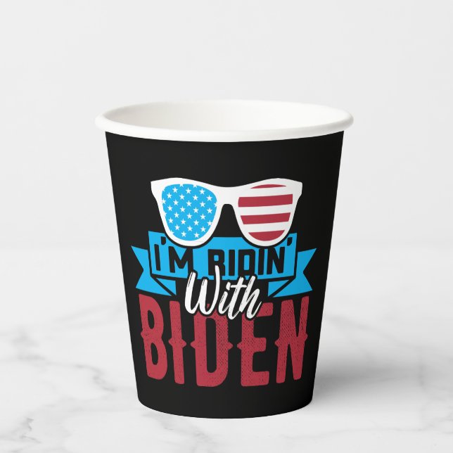 I'm Ridin With Biden Paper Cups (Front)