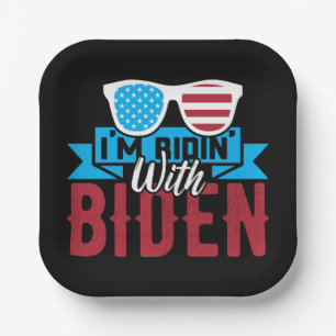 I'm Ridin With Biden Paper Plate
