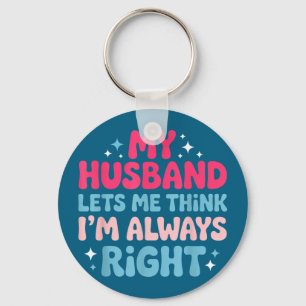 I'm right engagement fiancé couple husband wife key ring