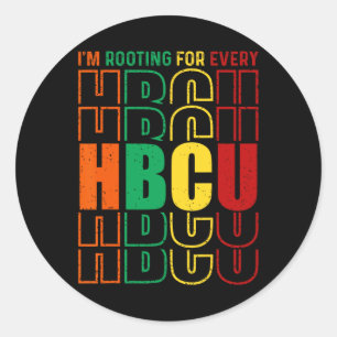 I'm Rooting For Every Hbcu Black History Month Gra Classic Round Sticker