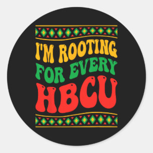 I'm Rooting For Every Hbcu Black History Month Ret Classic Round Sticker