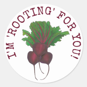 I'm Rooting for You Beets Student Work Improvement Classic Round Sticker