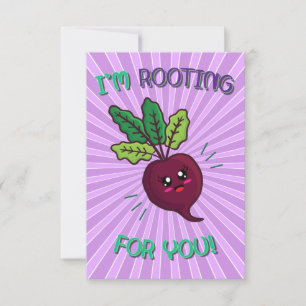 I'm Rooting For You Food Pun Thank You Card