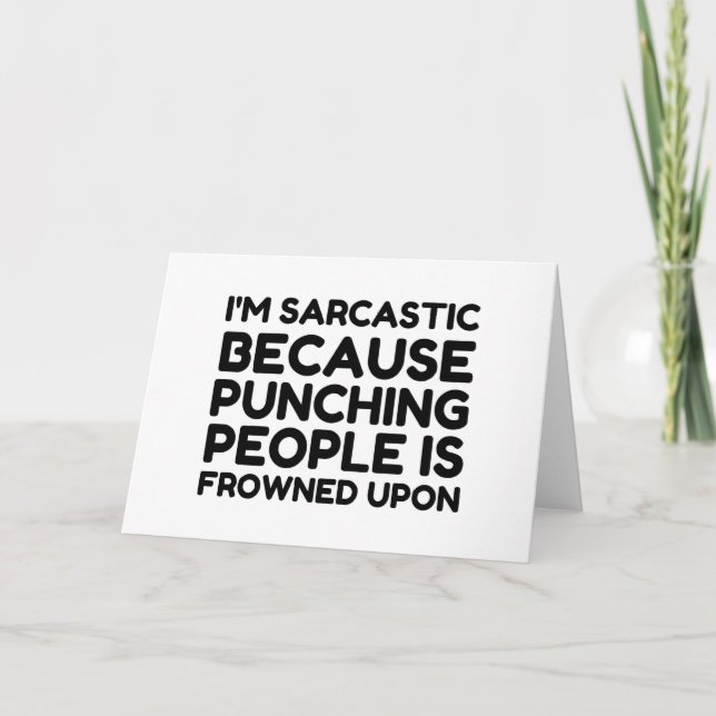 I'm Sarcastic Holiday Card (Front)
