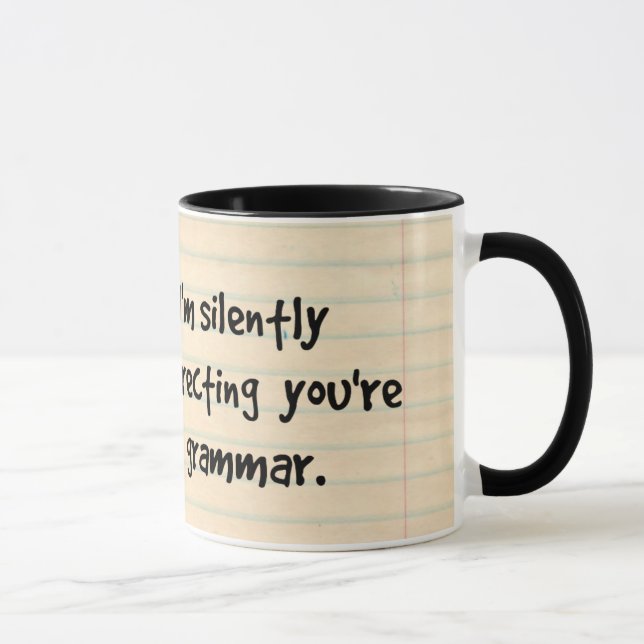 I'm Silently Correcting Your Grammar Wise Owl Mug (Right)