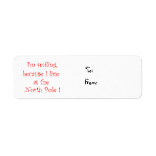 I'm smiling because-christmas label return address label