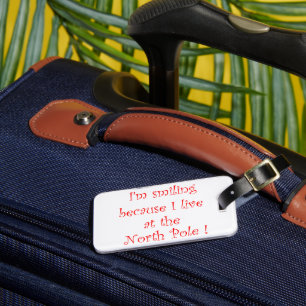 I'm smiling because-luggage tag
