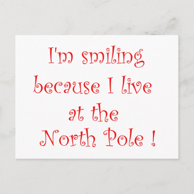 I'm smiling because...-postcard postcard (Front)
