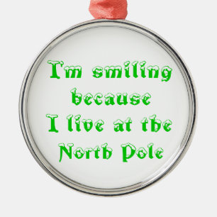 I'm smiling because-premium round ornament