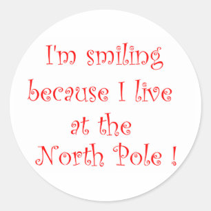 I'm smiling because...-sticker classic round sticker