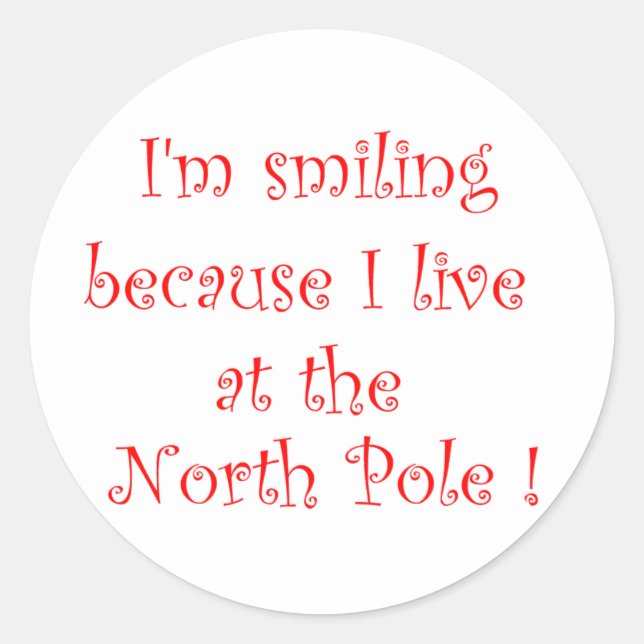 I'm smiling because...-sticker classic round sticker (Front)