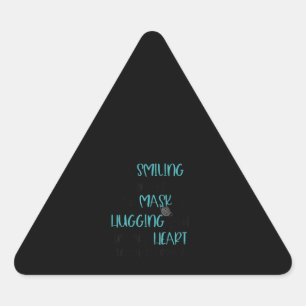Im Smiling Under The Mask School Bus Driver Triangle Sticker