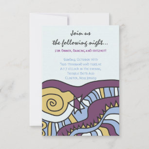 I'M SO COOL Bar Bat Mitzvah Reception Party card