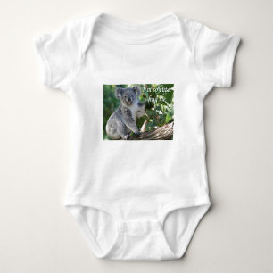 I'm so cute, hug me: koala baby bodysuit