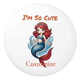 I'm So Cute Mermaid Thunder_Cove Ceramic Knob