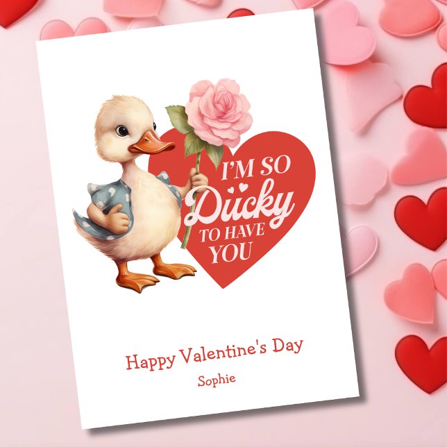 I'm so ducky to have you funny Valentines Day Holiday Card (Creator Uploaded)