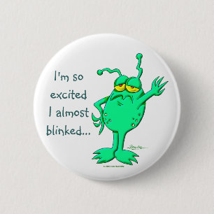 I'm So Excited 6 Cm Round Badge