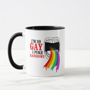 I'm so gay, I puke Rainbows Mug