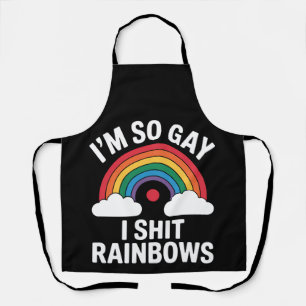 I'm So Gay Rainbows Funny LGBTQ Pride Ally Apron