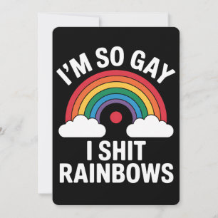 I'm So Gay Rainbows Funny LGBTQ Pride Ally Invitation