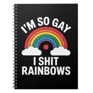 I'm So Gay Rainbows Funny LGBTQ Pride Ally Notebook