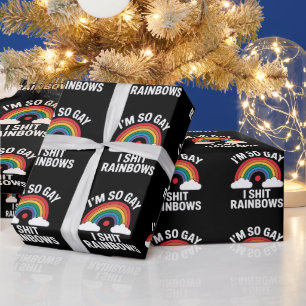 I'm So Gay Rainbows Funny LGBTQ Pride Ally Wrapping Paper