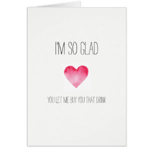 I'm so glad Valentines card