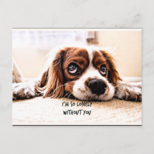 I'm so lonely without you postcard